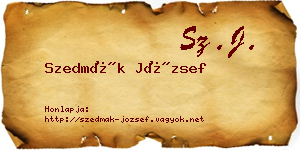 Szedmák József névjegykártya