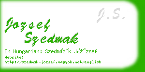 jozsef szedmak business card